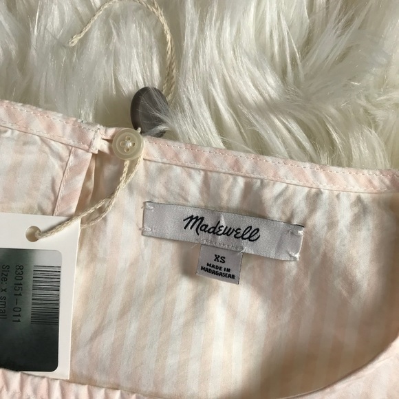 MADEWELL Striped Bell-Sleeve Poplin Top - Picture 3 of 8